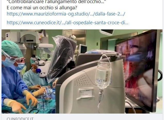 Un “input” alla ricerca: correggere la miopia o il Disequilibrio Meccanico Abituale del corpo umano?